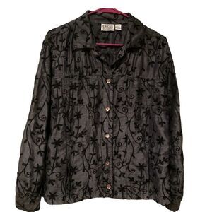 Chico’s Embroidered Jacket Size Medium